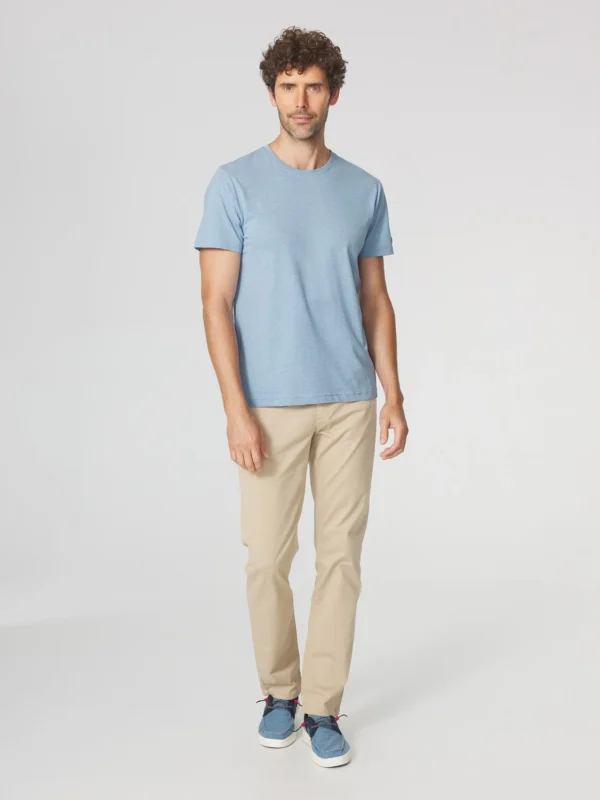T-shirt Homme Coupe Ajustée Jersey Bleu - Image 2