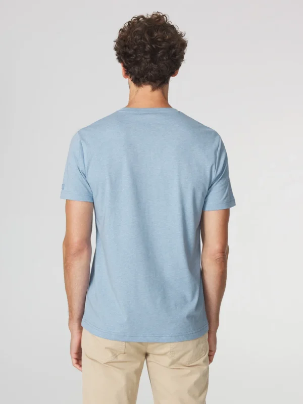 T-shirt Homme Coupe Ajustée Jersey Bleu - Image 3