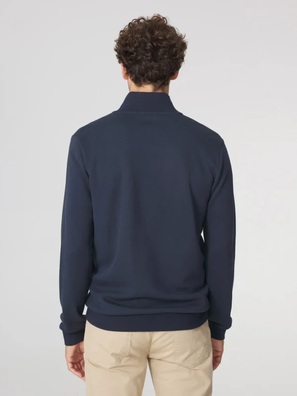 Sweat Zippé Homme Col Montant Marine - Image 5