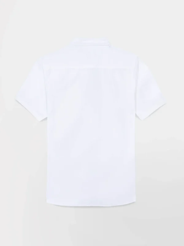 Chemise Homme Manches Courtes Coupe Confort Blanc